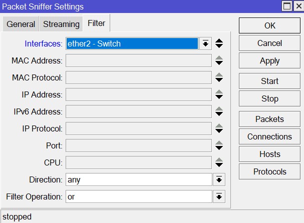 Mikrotik Sniffer 