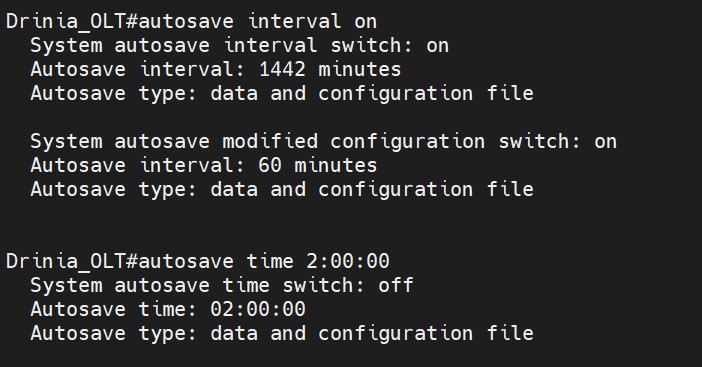 Huawei OLT Autosave